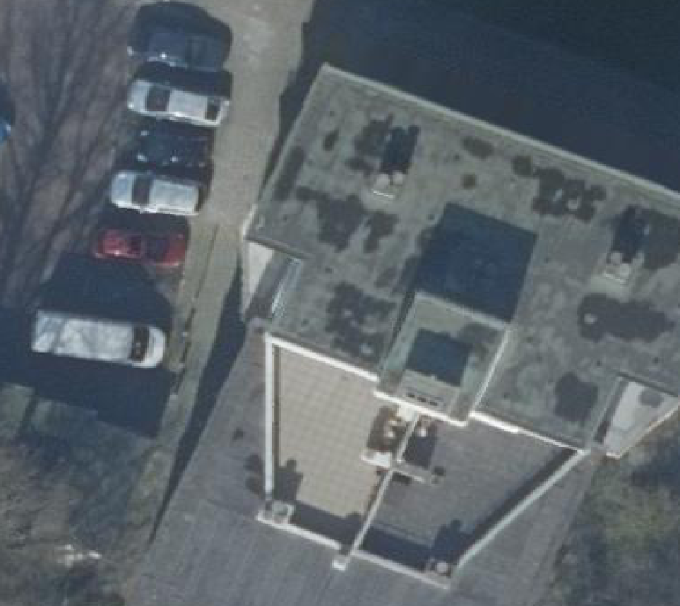 True ortho Luchtfoto op daksegment ingezoomd