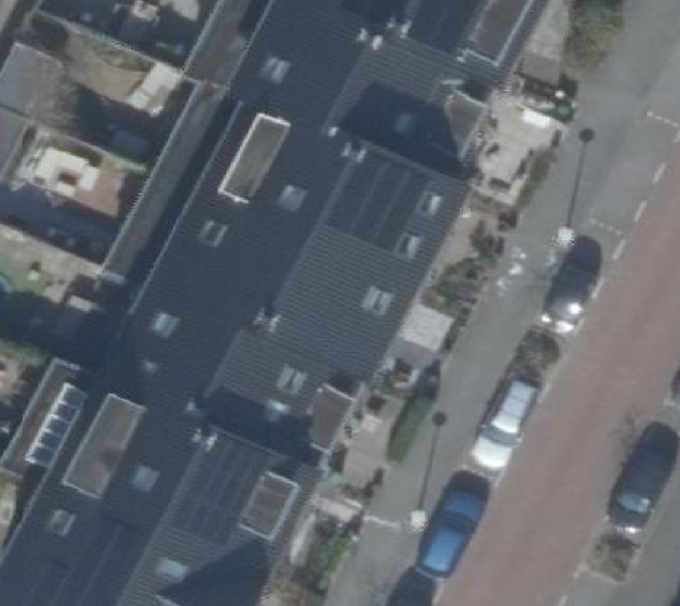 True ortho luchtfoto van Amstelveen met zicht op woning
