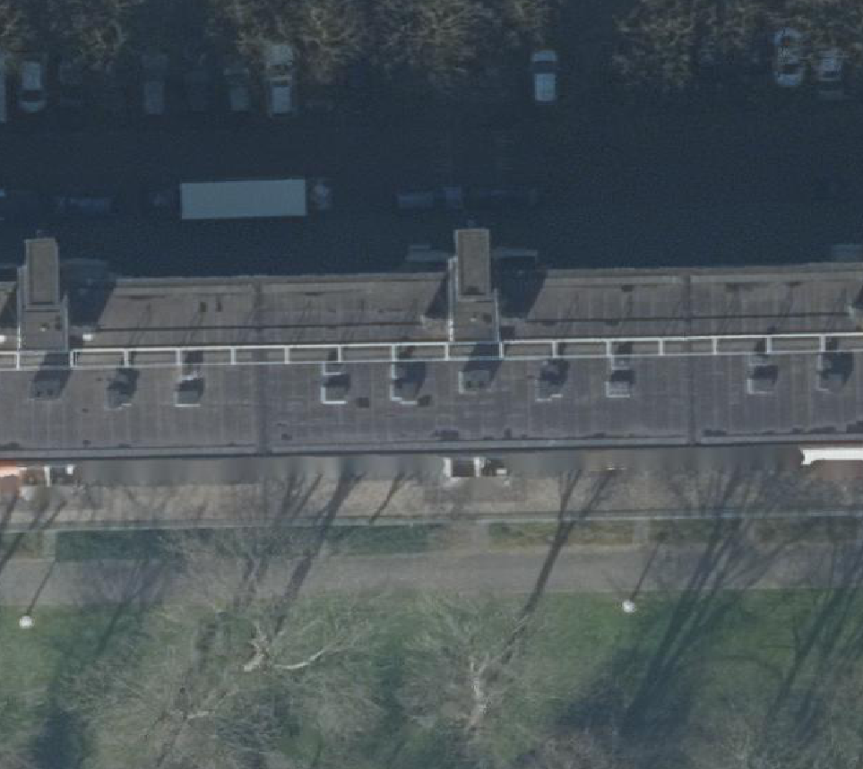 True ortho Luchtfoto op daksegment