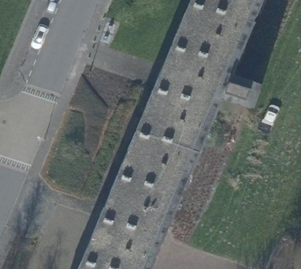 True ortho Luchtfoto op daksegment