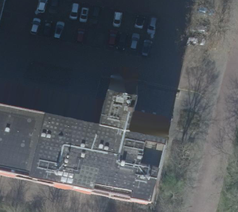 True ortho Luchtfoto op daksegment