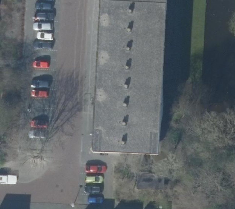 True ortho Luchtfoto op daksegment