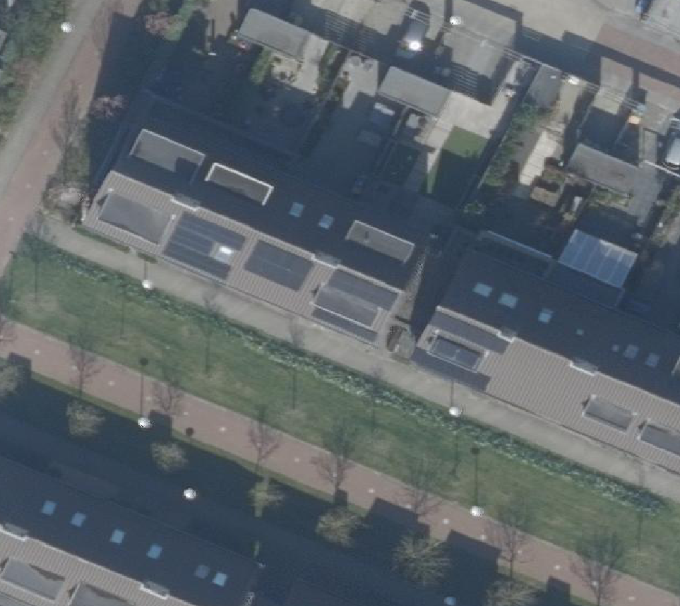 True ortho Luchtfoto op daksegment