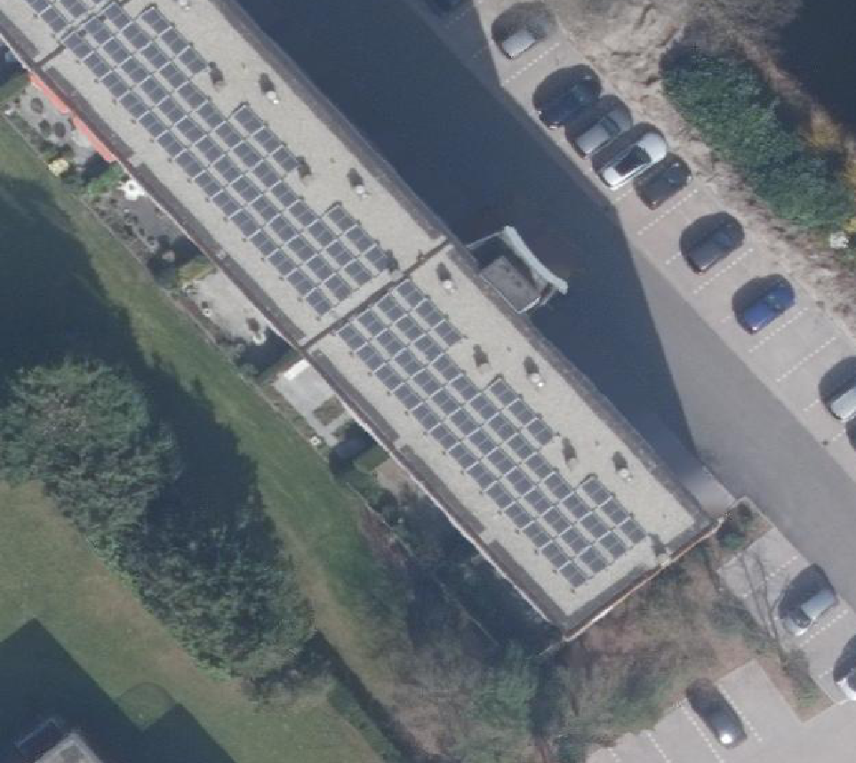 True ortho Luchtfoto op daksegment