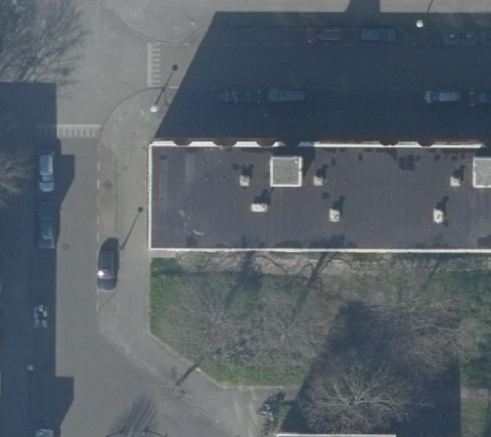 True ortho Luchtfoto op daksegment