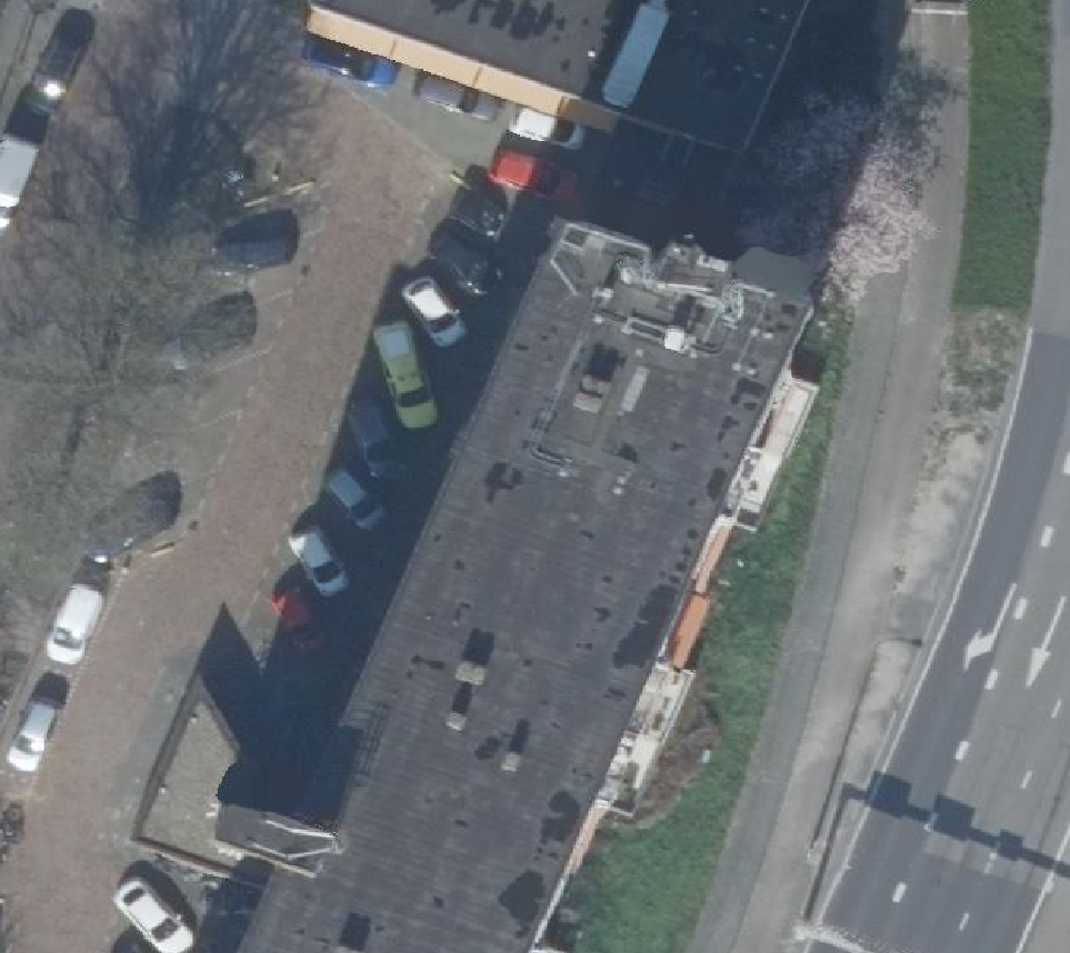 True ortho Luchtfoto op daksegment