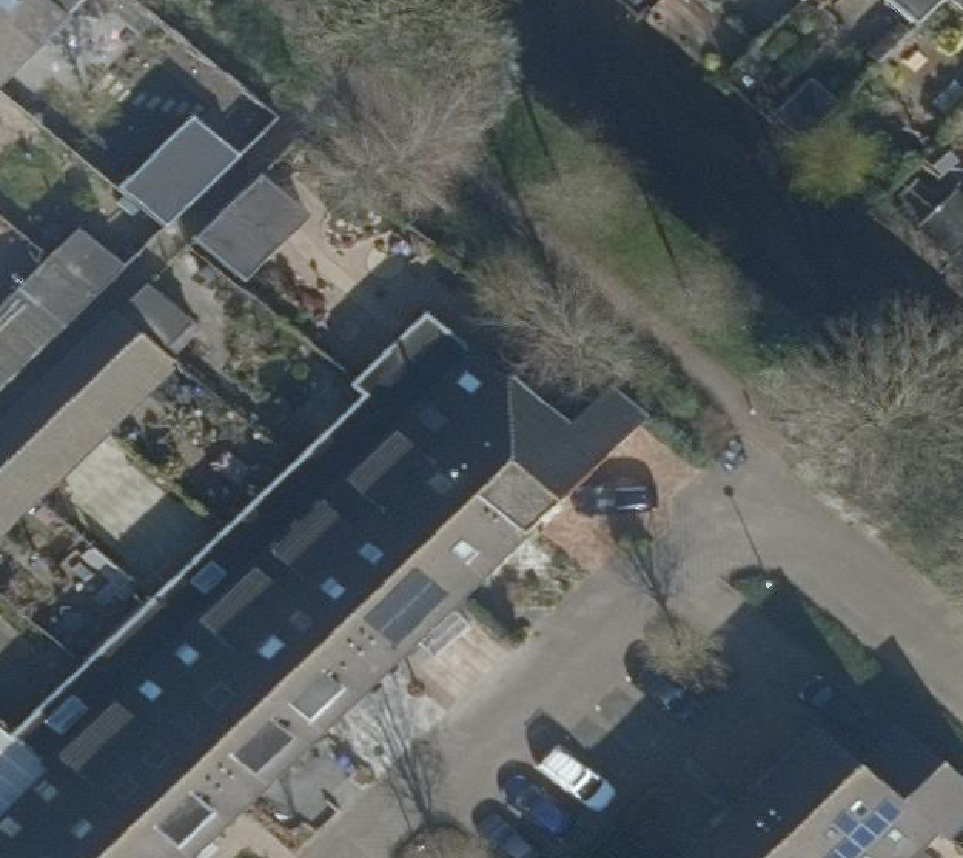 True ortho Luchtfoto op daksegment