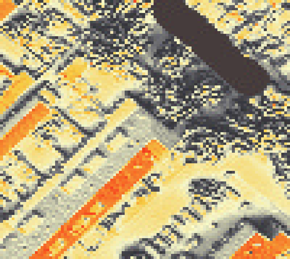 PV-irradiatie op daksegment met intensiteitsverdeling van zonlicht