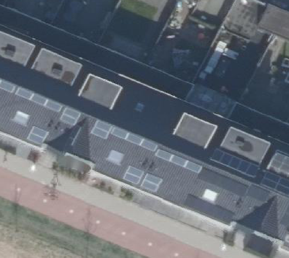 True ortho luchtfoto van Uithoorn met zicht op woning