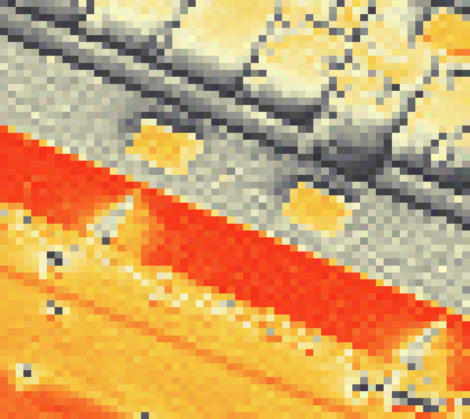 PV-irradiatie op daksegment ingezoomd met intensiteitsverdeling van zonlicht