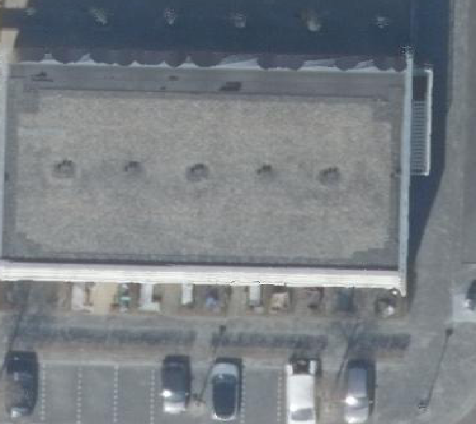 True ortho Luchtfoto op daksegment ingezoomd