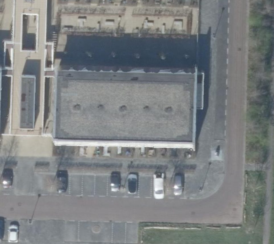 True ortho Luchtfoto op daksegment