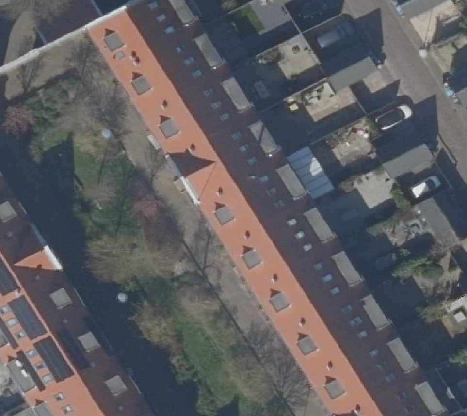 True ortho Luchtfoto op daksegment