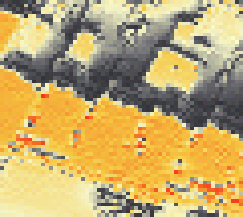 PV-irradiatie op daksegment ingezoomd met intensiteitsverdeling van zonlicht