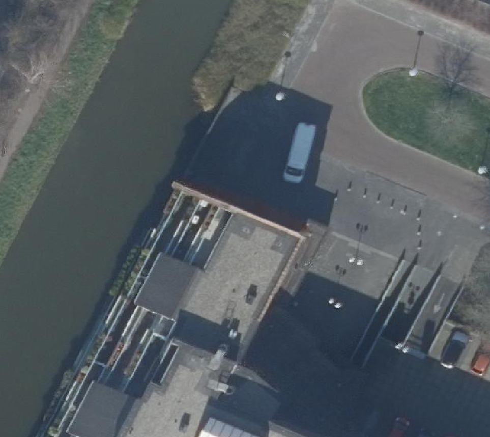 True ortho Luchtfoto op daksegment