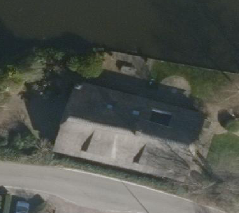 True ortho luchtfoto van Bodegraven met zicht op woning