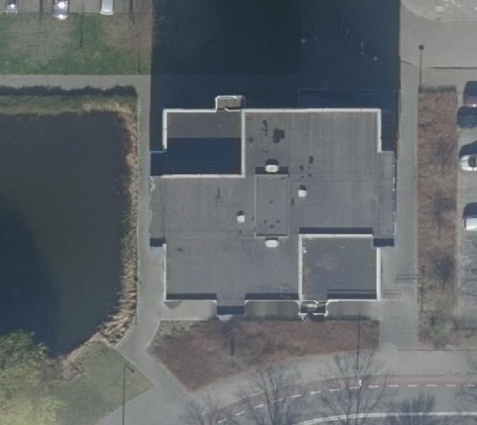 True ortho Luchtfoto op daksegment