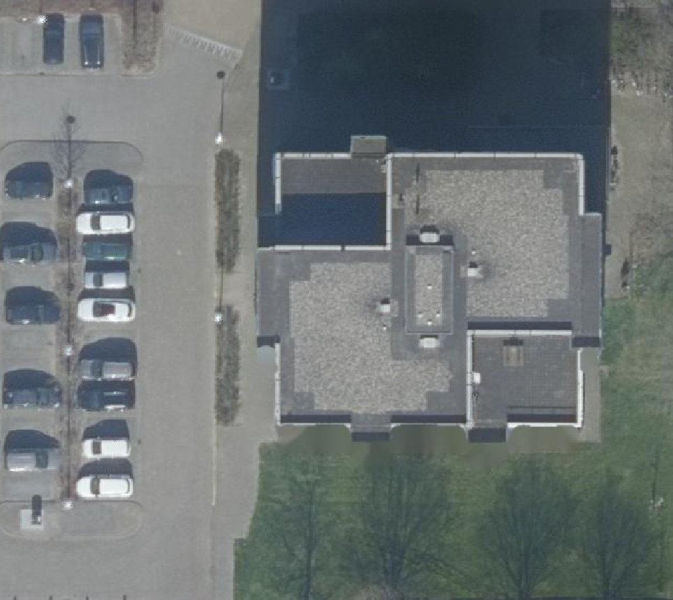 True ortho Luchtfoto op daksegment