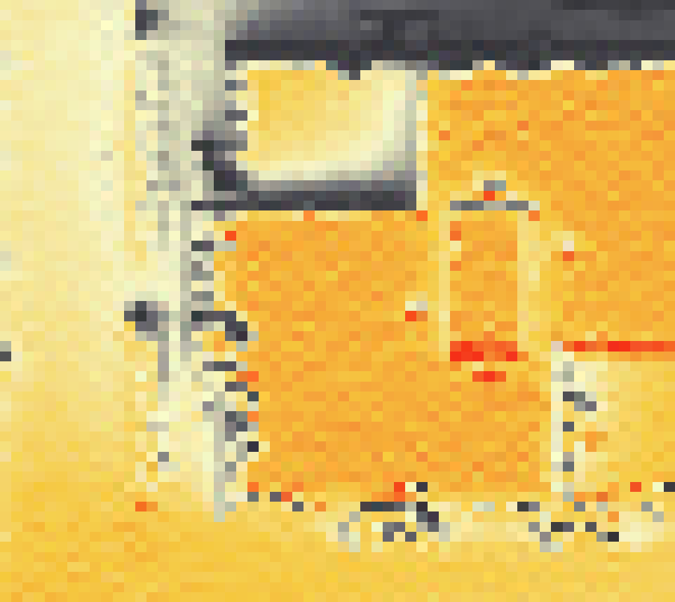 PV-irradiatie op daksegment ingezoomd met intensiteitsverdeling van zonlicht