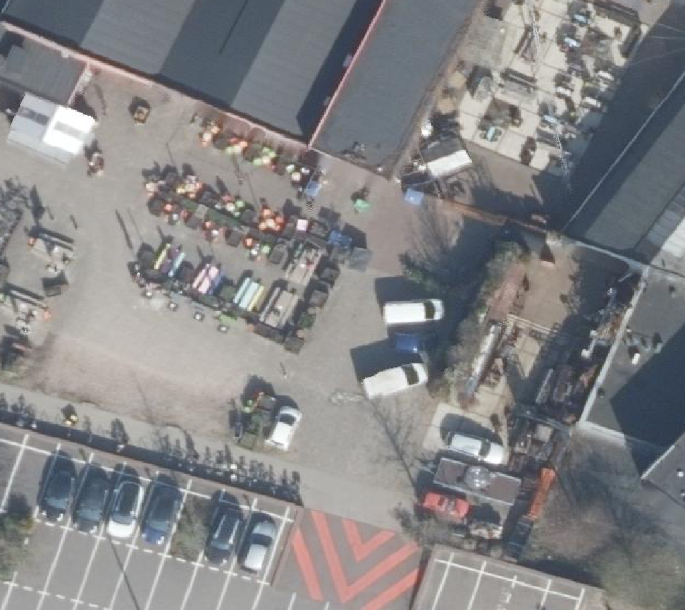 True ortho Luchtfoto op daksegment