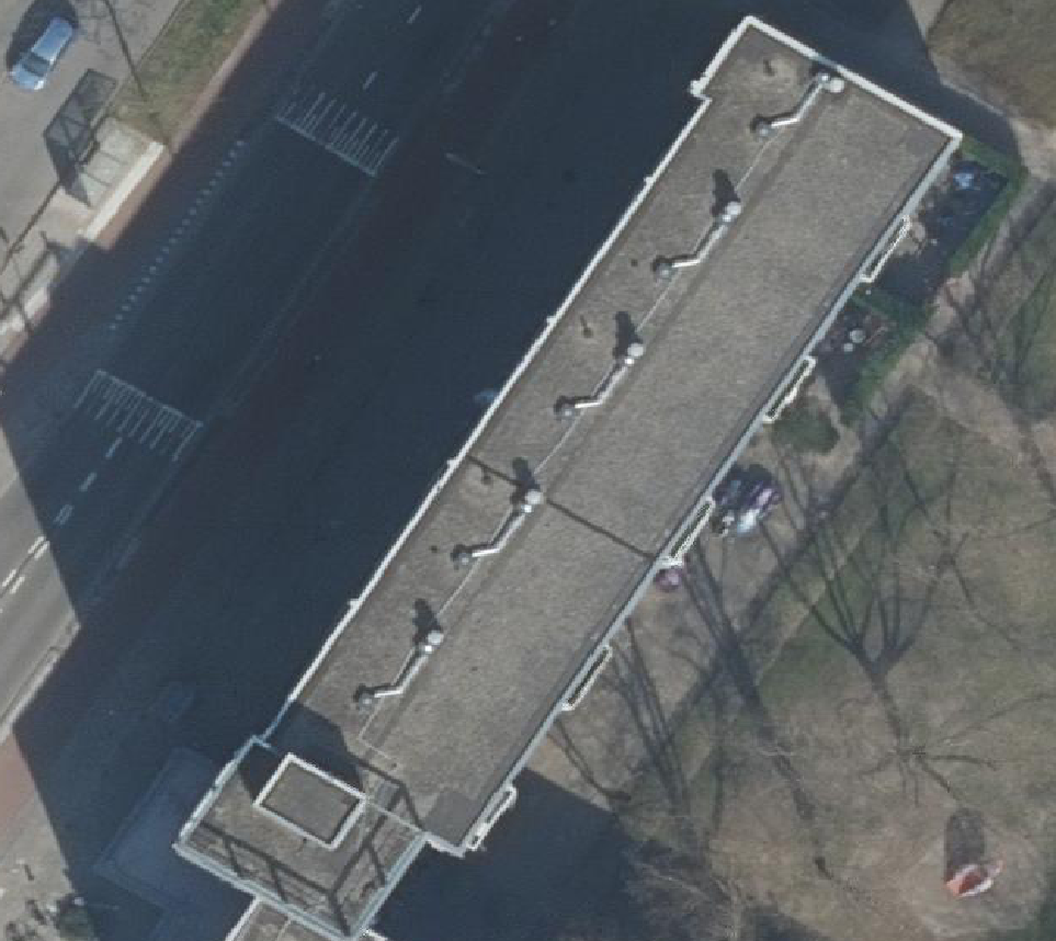 True ortho Luchtfoto op daksegment