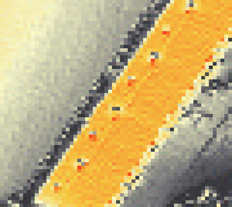 PV-irradiatie op daksegment ingezoomd met intensiteitsverdeling van zonlicht