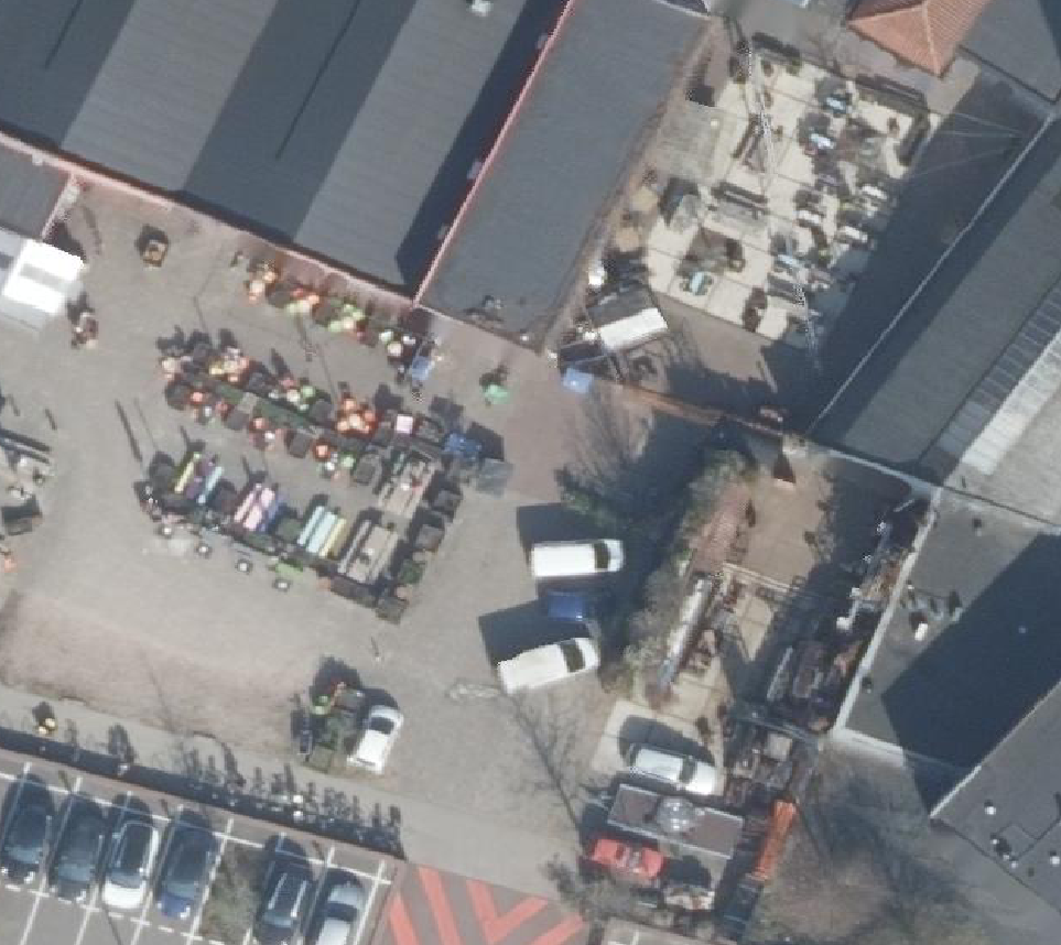 True ortho Luchtfoto op daksegment