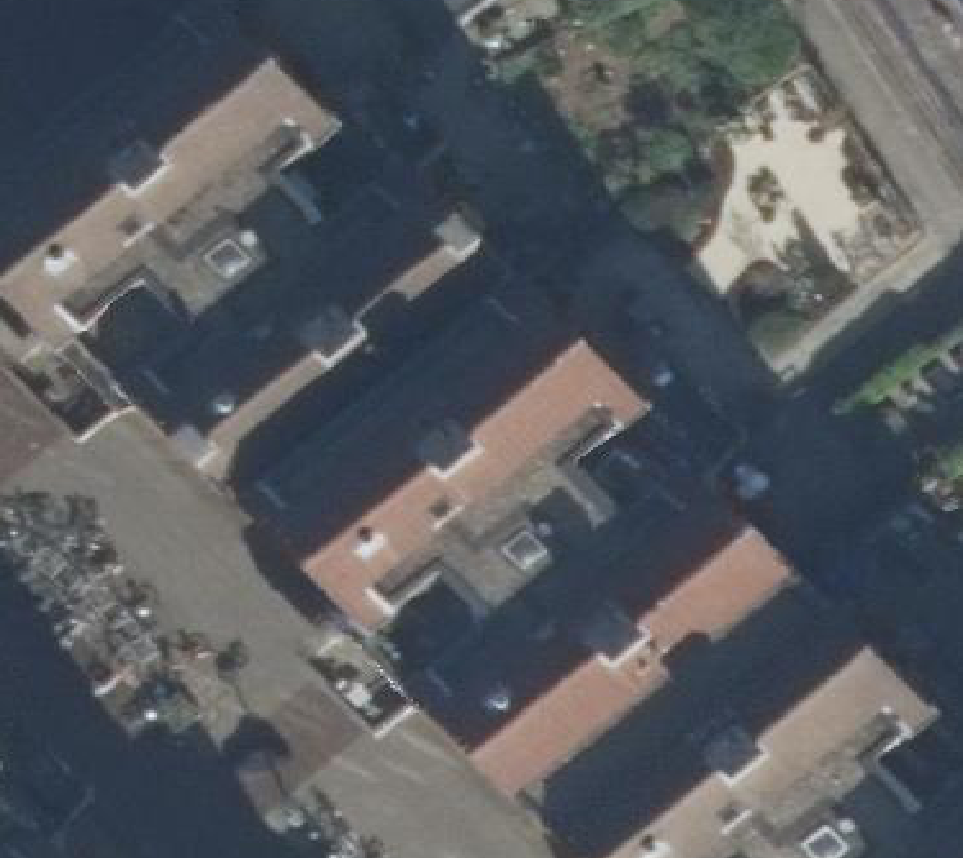 True ortho Luchtfoto op daksegment ingezoomd