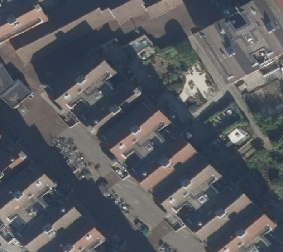 True ortho Luchtfoto op daksegment