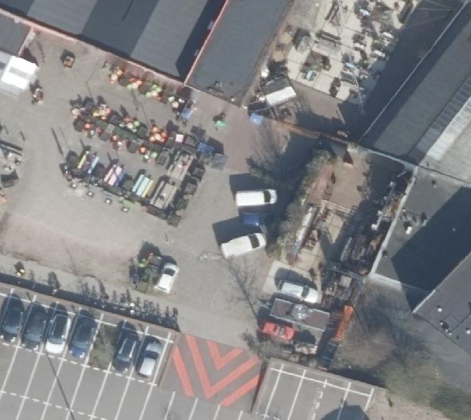 True ortho Luchtfoto op daksegment