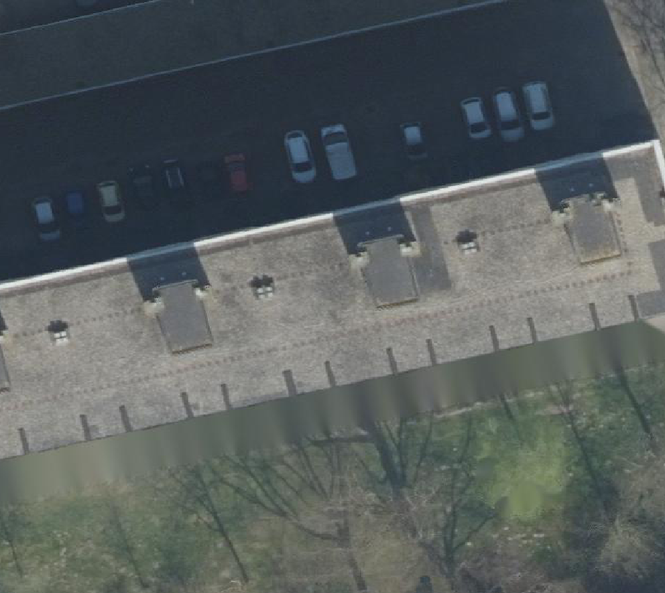 True ortho Luchtfoto op daksegment
