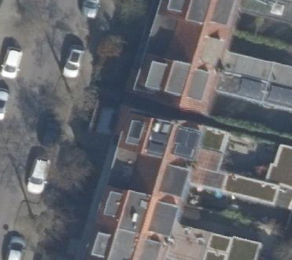 True ortho luchtfoto van Amersfoort met zicht op woning