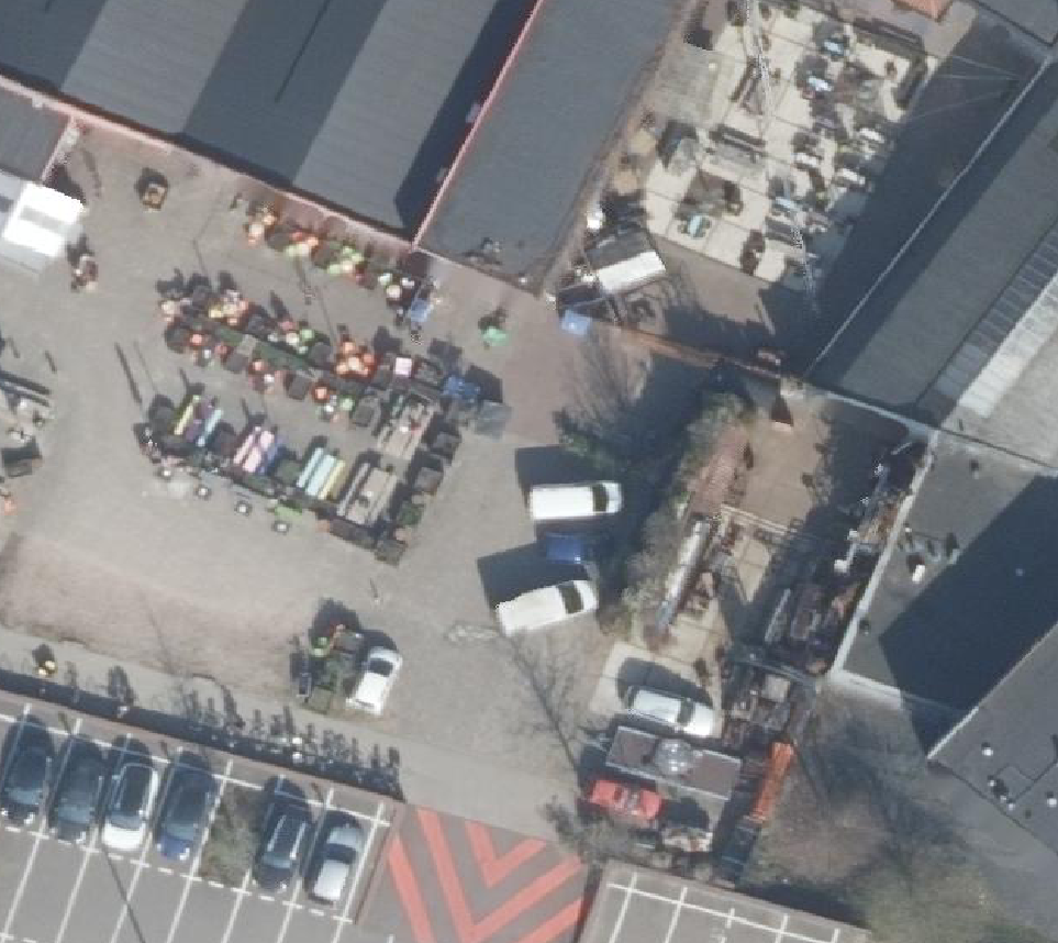 True ortho Luchtfoto op daksegment