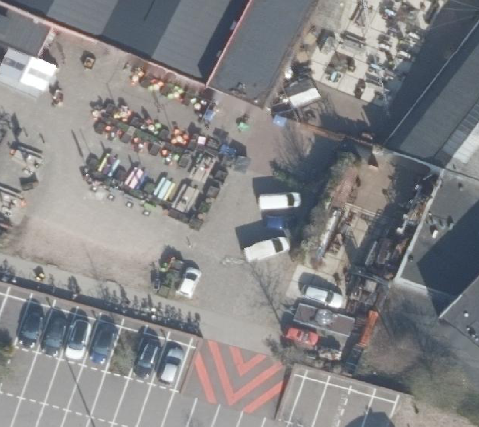 True ortho Luchtfoto op daksegment