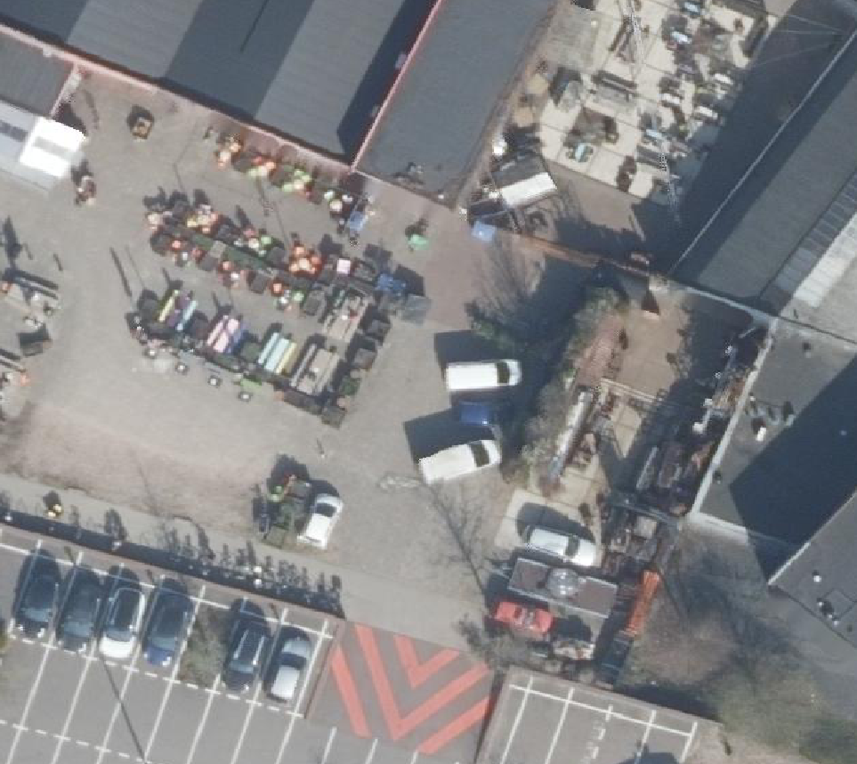 True ortho Luchtfoto op daksegment