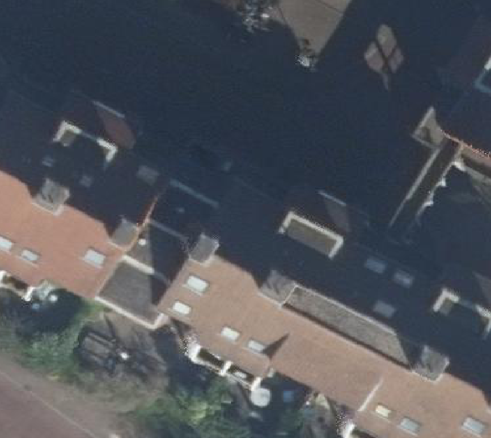 True ortho luchtfoto van Amersfoort met zicht op woning