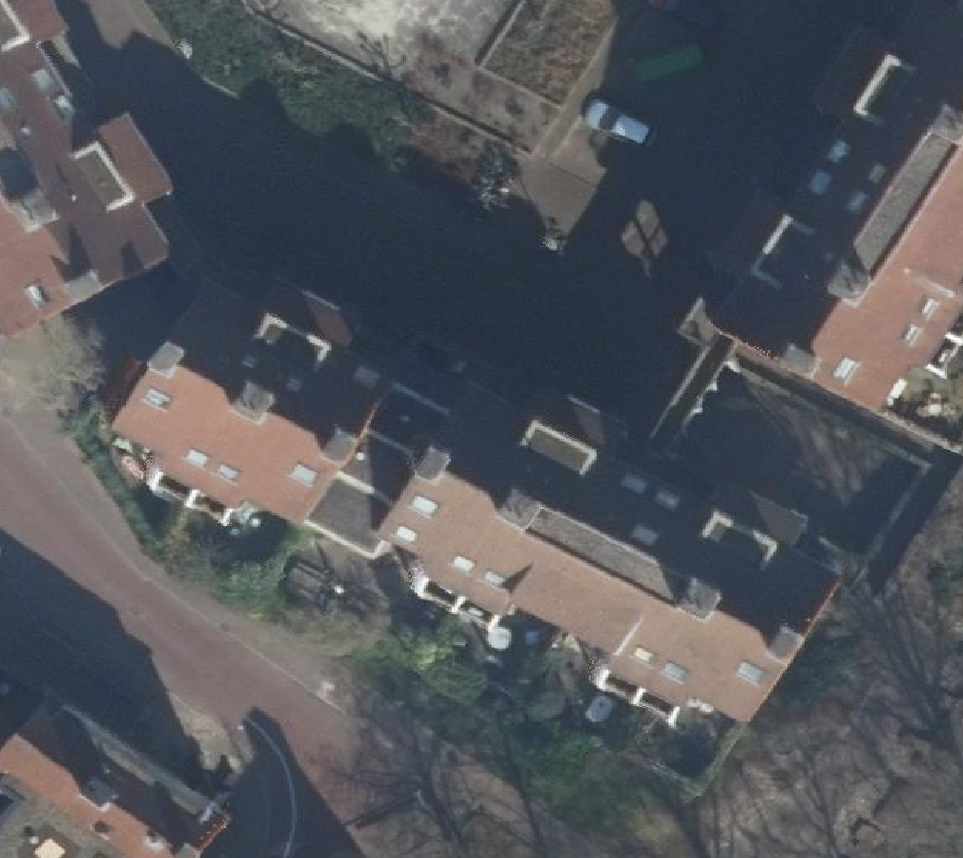 True ortho Luchtfoto op daksegment