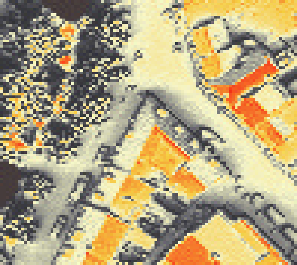 PV-irradiatie op daksegment met intensiteitsverdeling van zonlicht