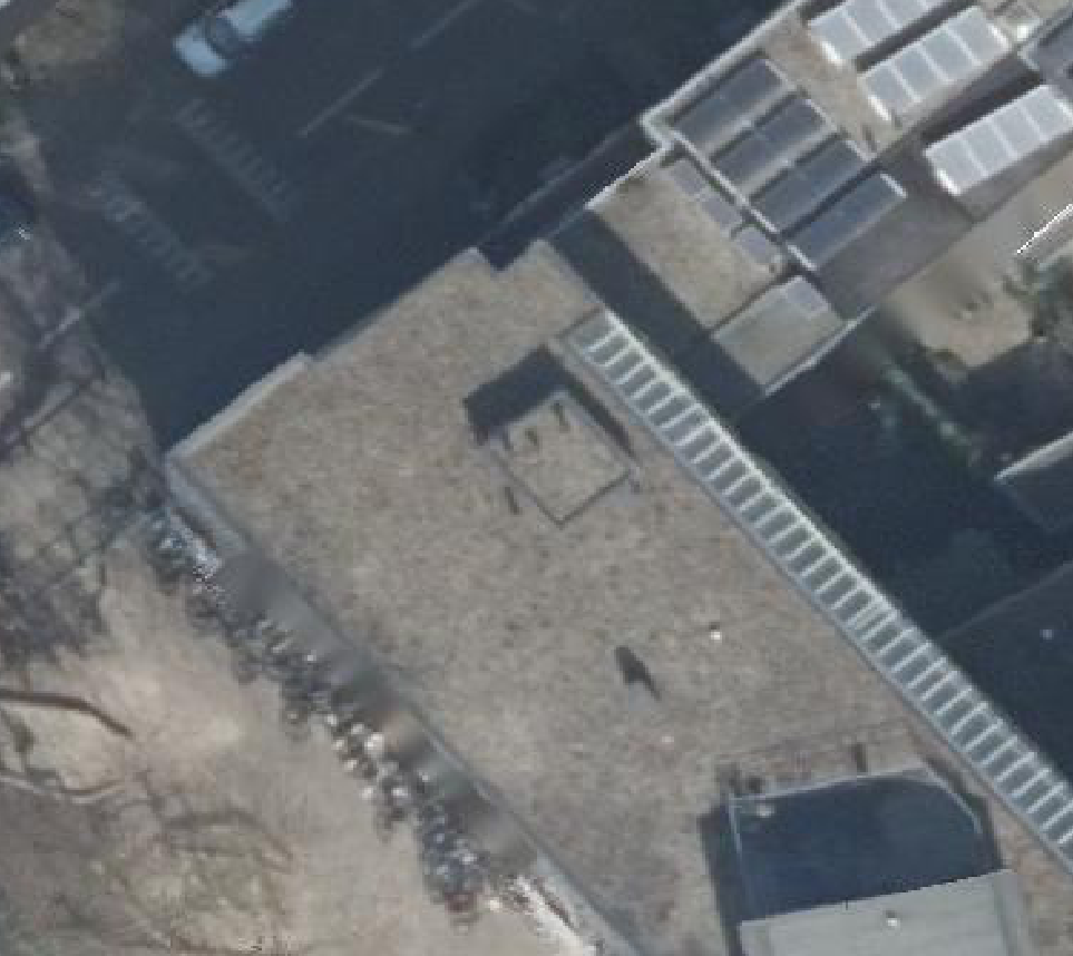 True ortho Luchtfoto op daksegment ingezoomd
