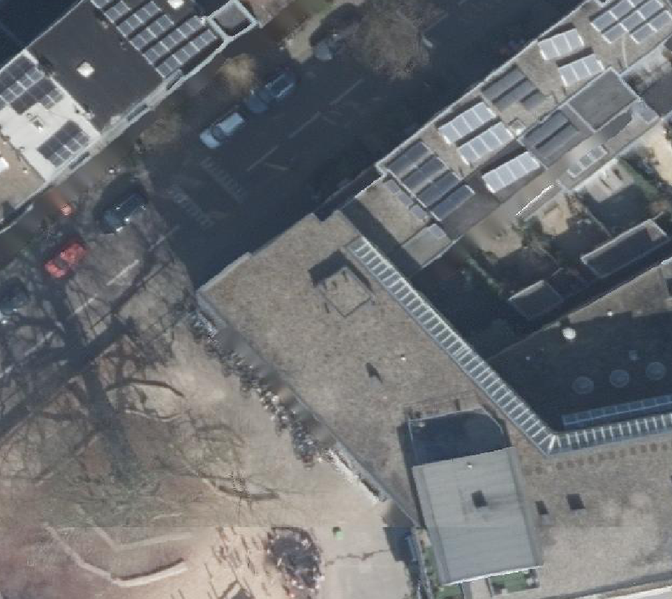 True ortho Luchtfoto op daksegment