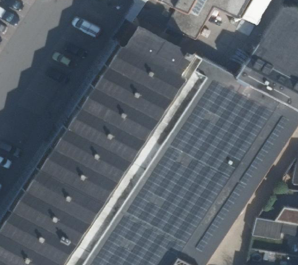 True ortho Luchtfoto op daksegment