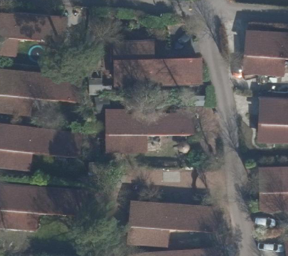 True ortho Luchtfoto op daksegment