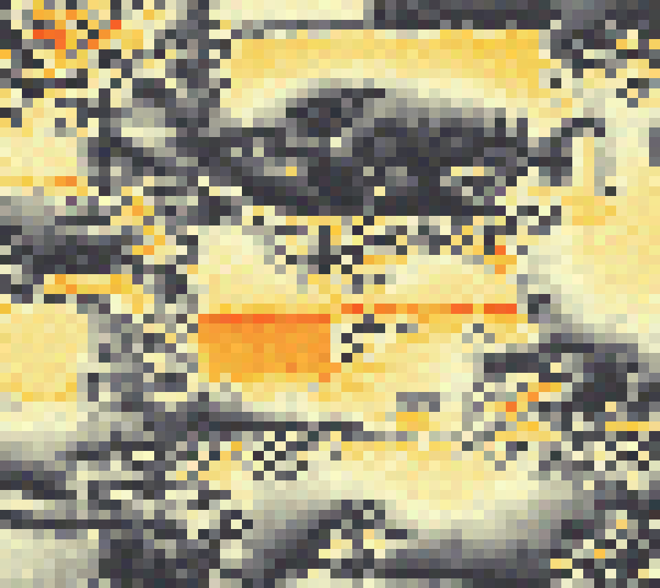 PV-irradiatie op daksegment ingezoomd met intensiteitsverdeling van zonlicht