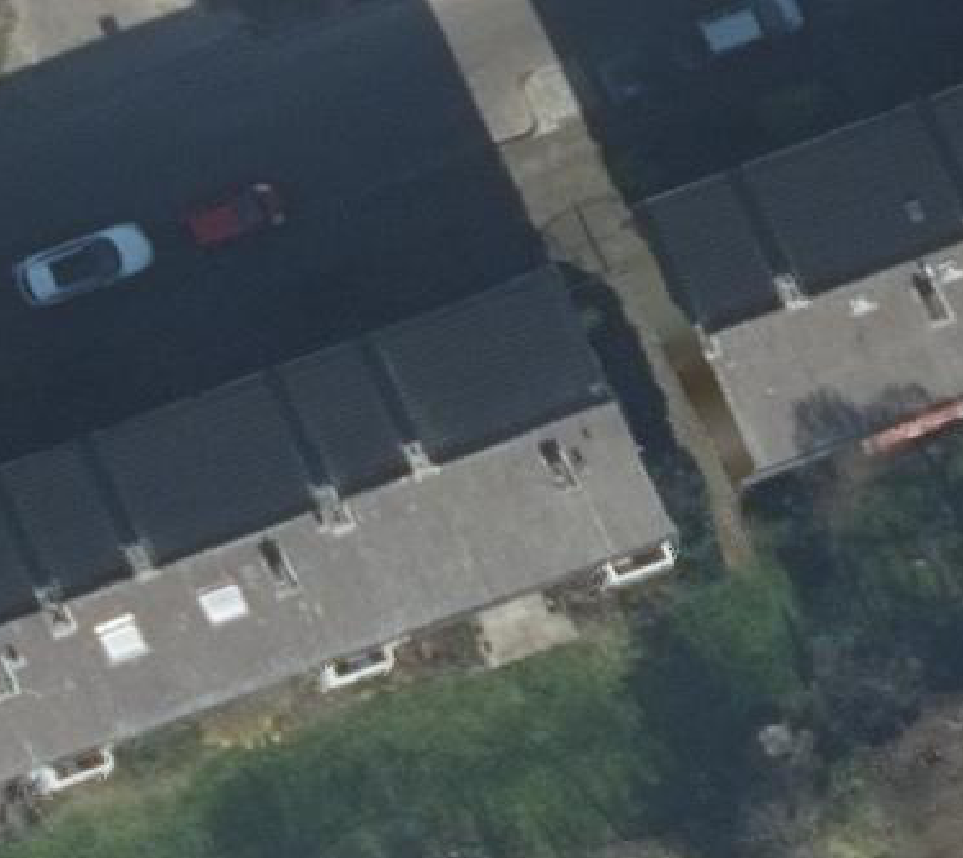 True ortho luchtfoto van Amersfoort met zicht op woning