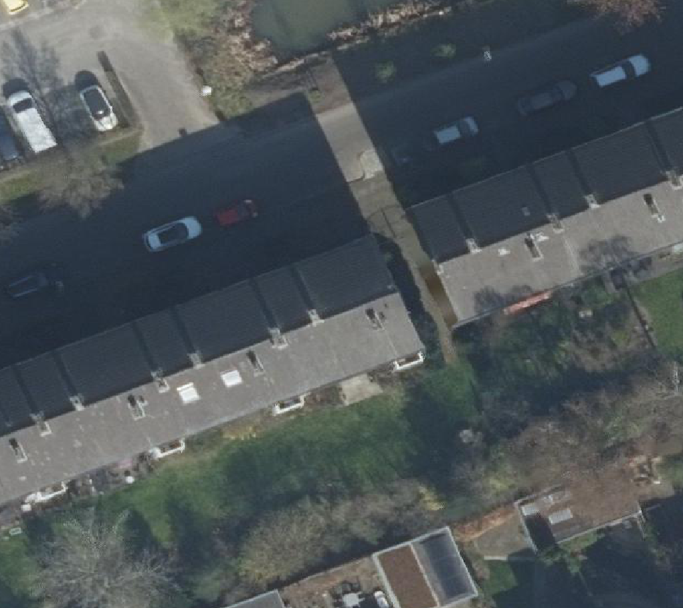 True ortho Luchtfoto op daksegment