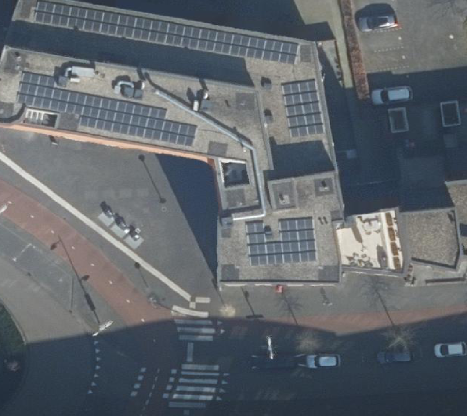 True ortho Luchtfoto op daksegment