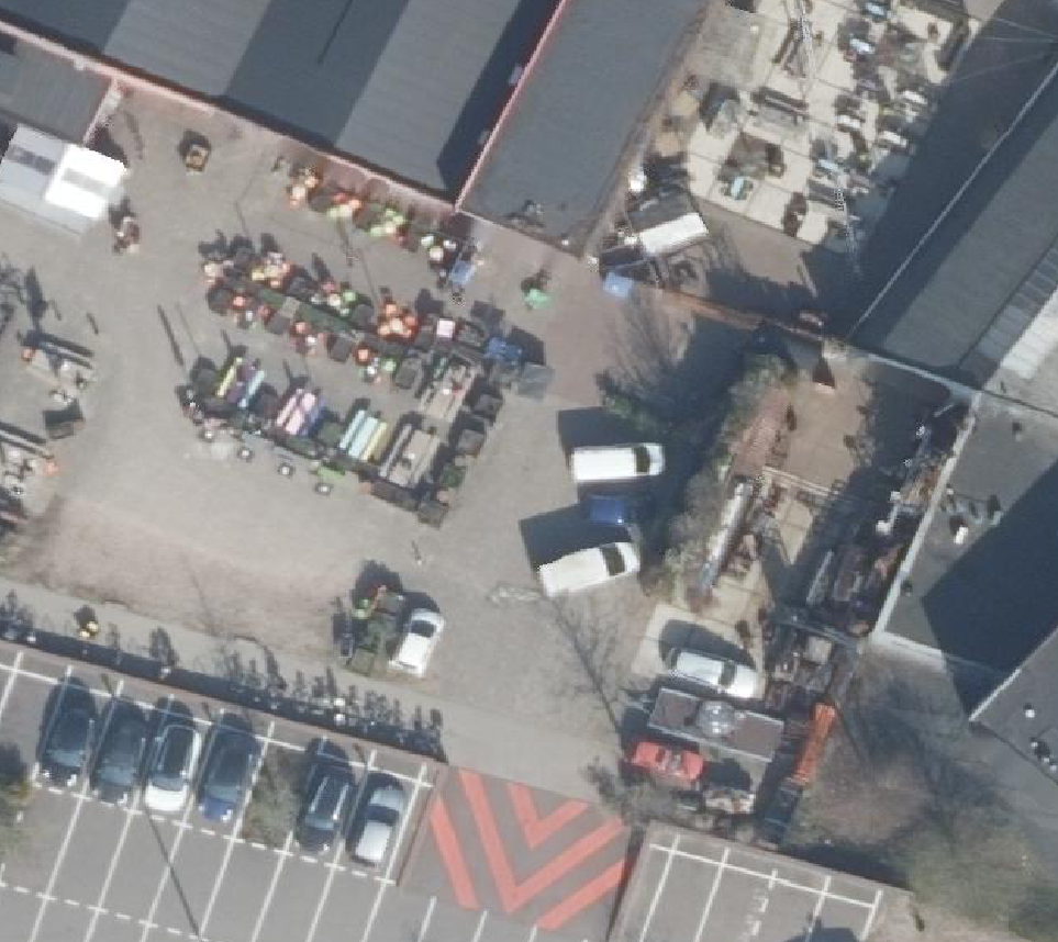 True ortho Luchtfoto op daksegment