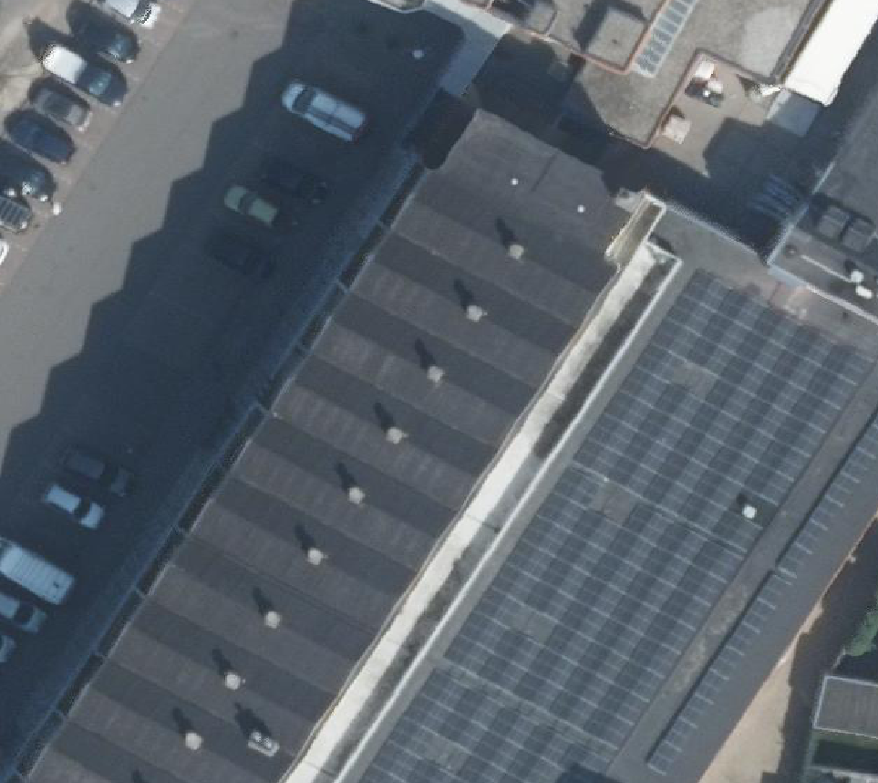 True ortho Luchtfoto op daksegment