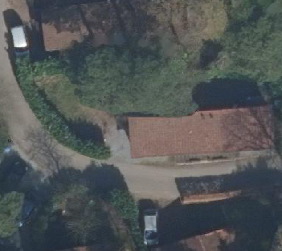 True ortho Luchtfoto op daksegment ingezoomd
