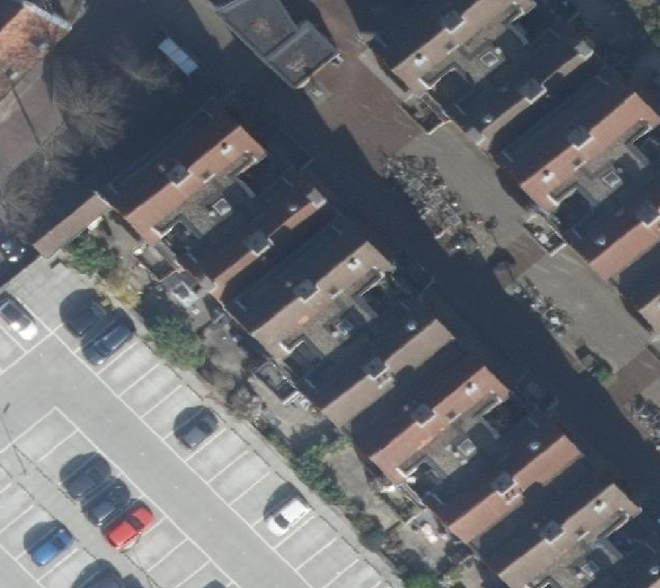 True ortho Luchtfoto op daksegment